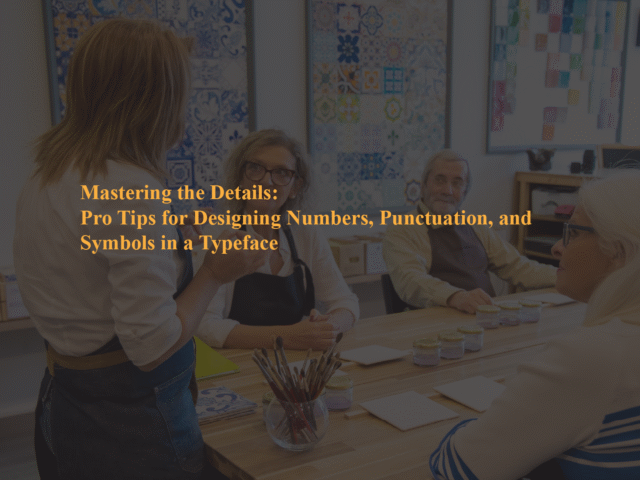 Mastering the Details: Pro Tips for Designing Numbers, Punctuation, and Symbols in a Typeface